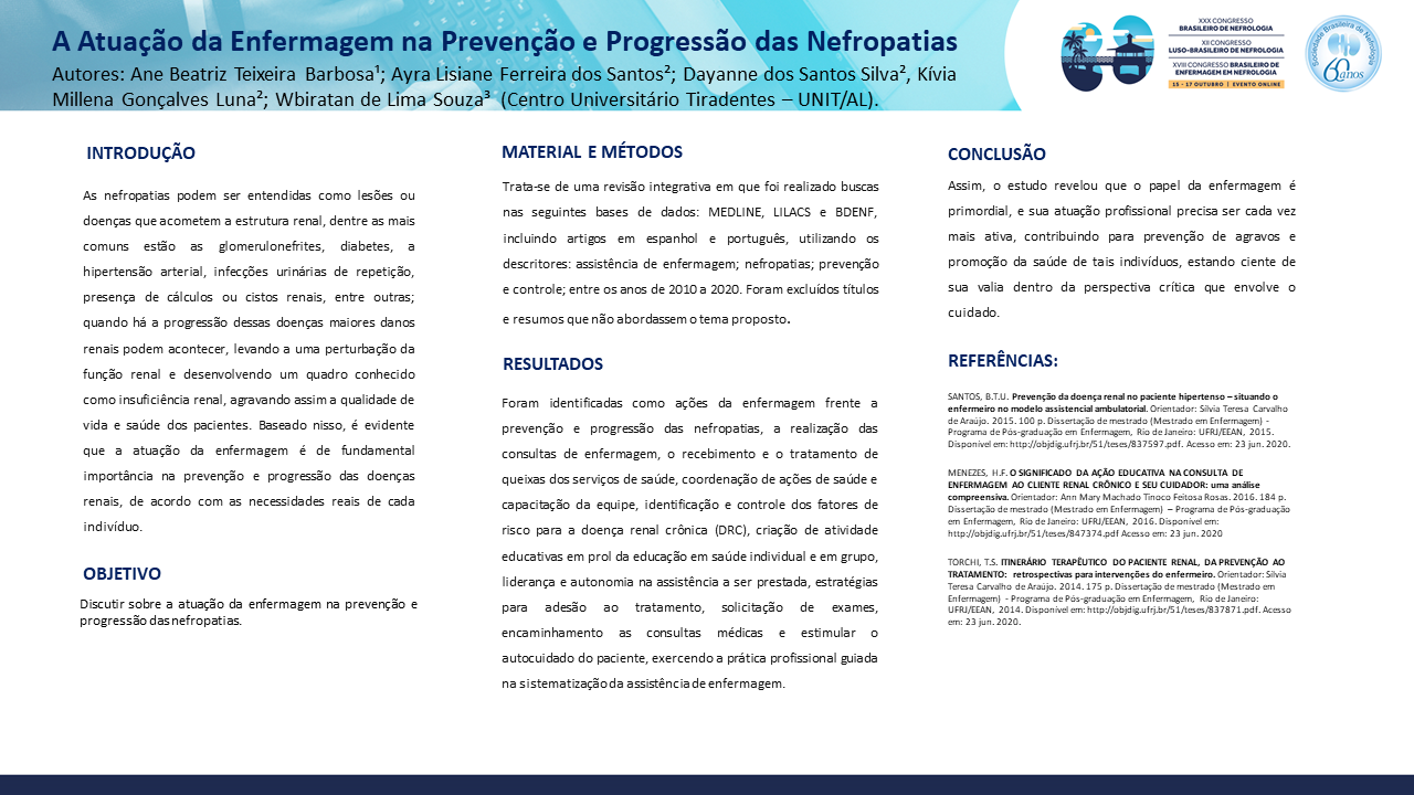 A ATUAÇÃO DA ENFERMAGEM NA PREVENÇÃO E PROGRESSÃO DAS NEFROPATIAS