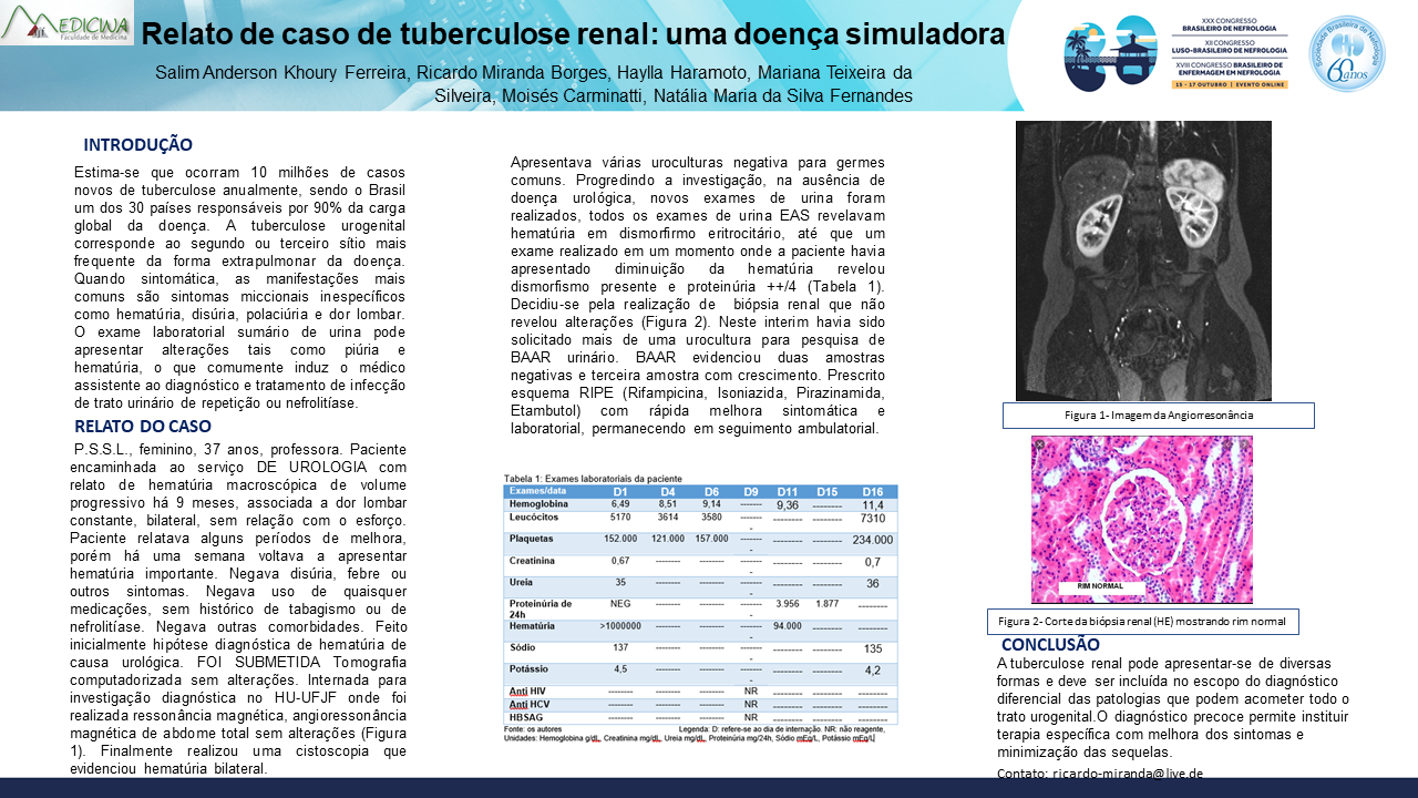 RELATO DE CASO DE TUBERCULOSE RENAL: UMA DOENÇA SIMULADORA