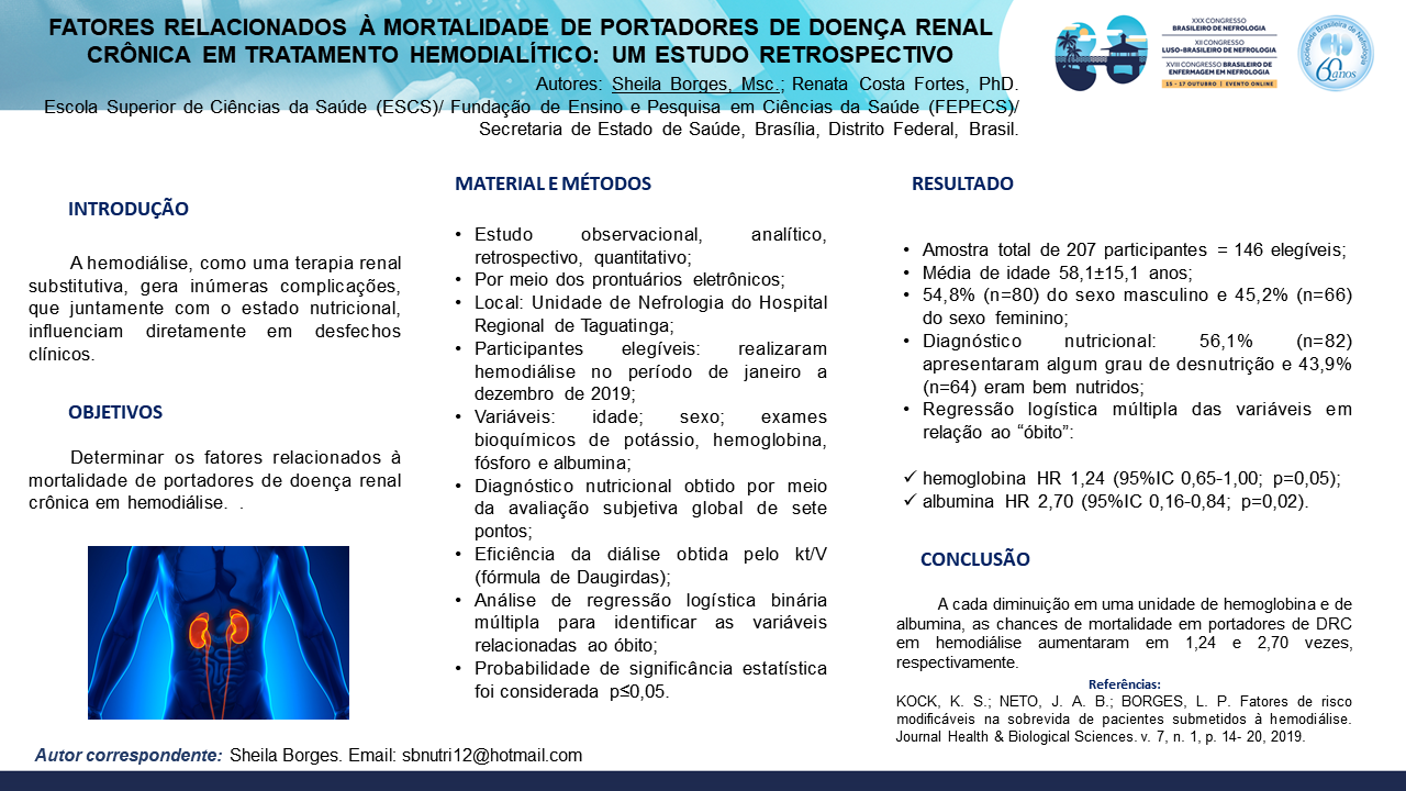 FATORES RELACIONADOS À MORTALIDADE DE PORTADORES DE DOENÇA RENAL CRÔNICA EM TRATAMENTO HEMODIALÍTICO: UM ESTUDO RETROSPECTIVO