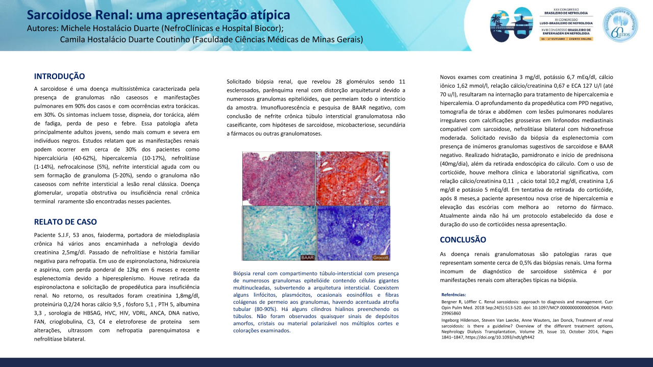 SARCOIDOSE RENAL: UMA APRESENTAC_A_O ATI_PICA