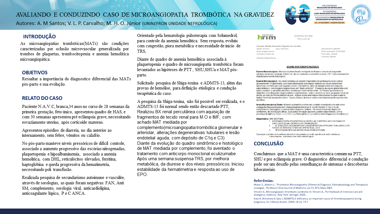 AVALIANDO E CONDUZINDO CASO DE MICROANGIOPATIA TROMBÓTICA NA GRAVIDEZ