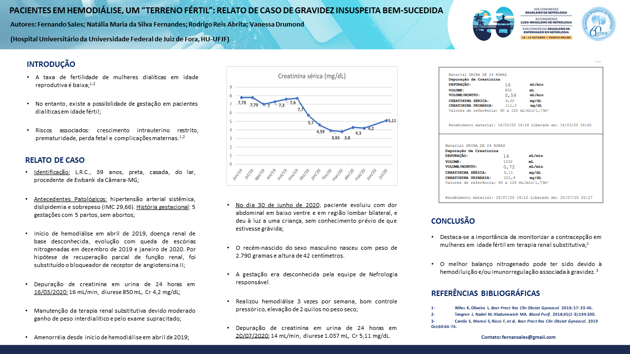 PACIENTES EM HEMODIÁLISE, UM “TERRENO FÉRTIL”: RELATO DE CASO DE GRAVIDEZ INSUSPEITA BEM-SUCEDIDA